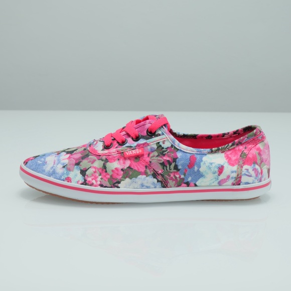Vans Women's Floral Sneakers - Pink and Blue NWOT - Picture 9 of 16